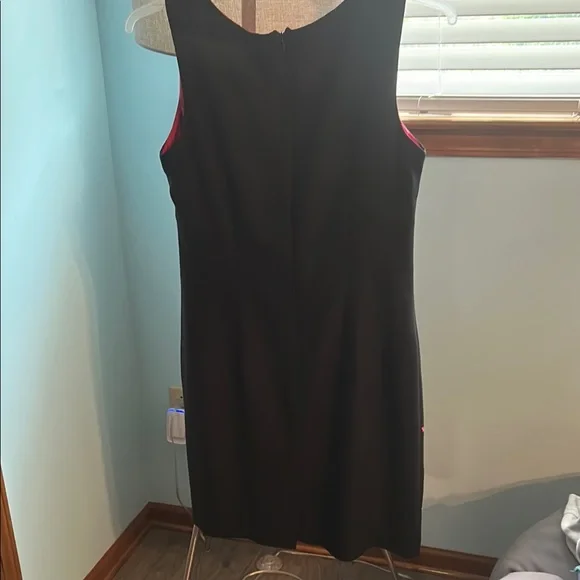 Black and Pink Sleeveless Sheath Mini Dress - Picture 2 of 4